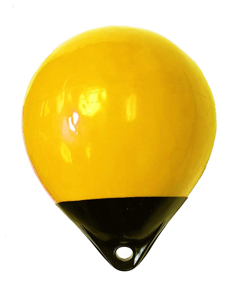 KUFA Yellow/Black 12â€ Diameter (inflated Size: 12" x 15") Mark Buoy Mooring Buoy Anchor Lift Buoy Shrimp Trap Buoy A30Y - Image 1